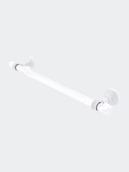 Pacific Grove Collection 24" Towel Bar with Grooved Accents - Matte White