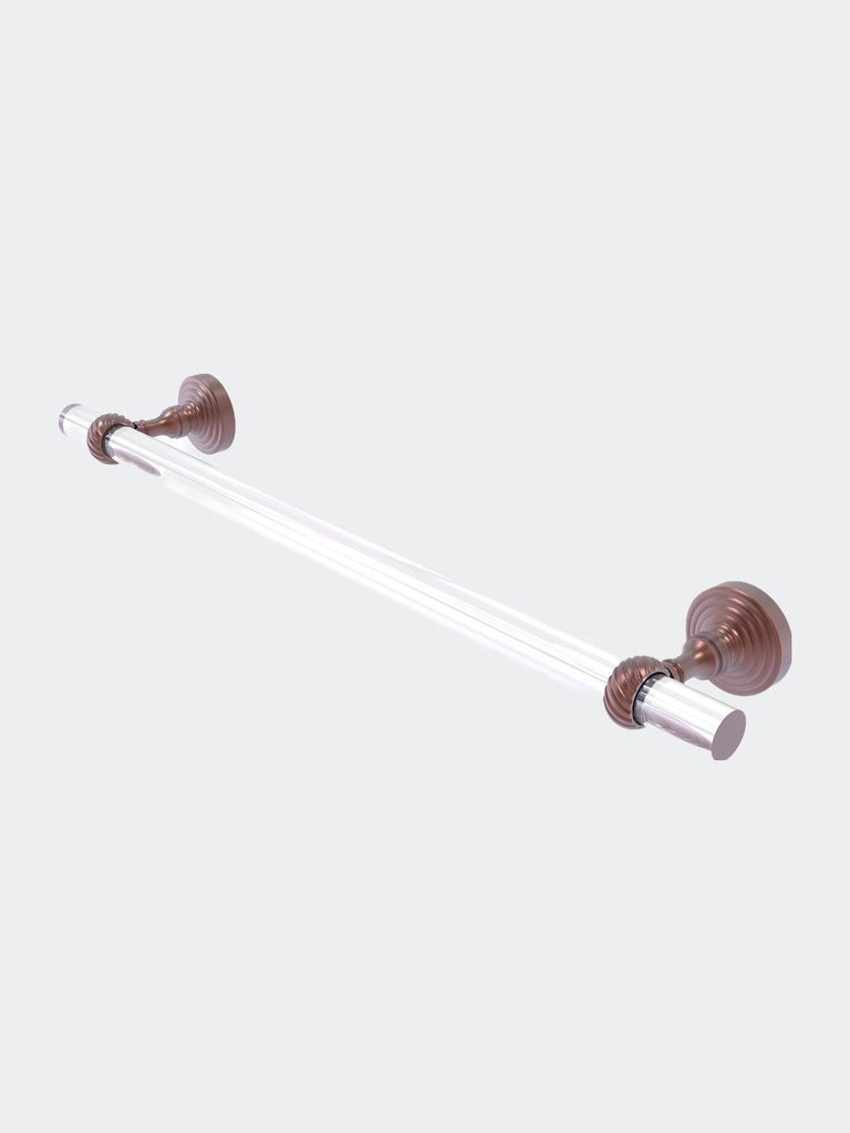 Pacific Grove Collection 24" Towel Bar With Twisted Accents - Antique Copper