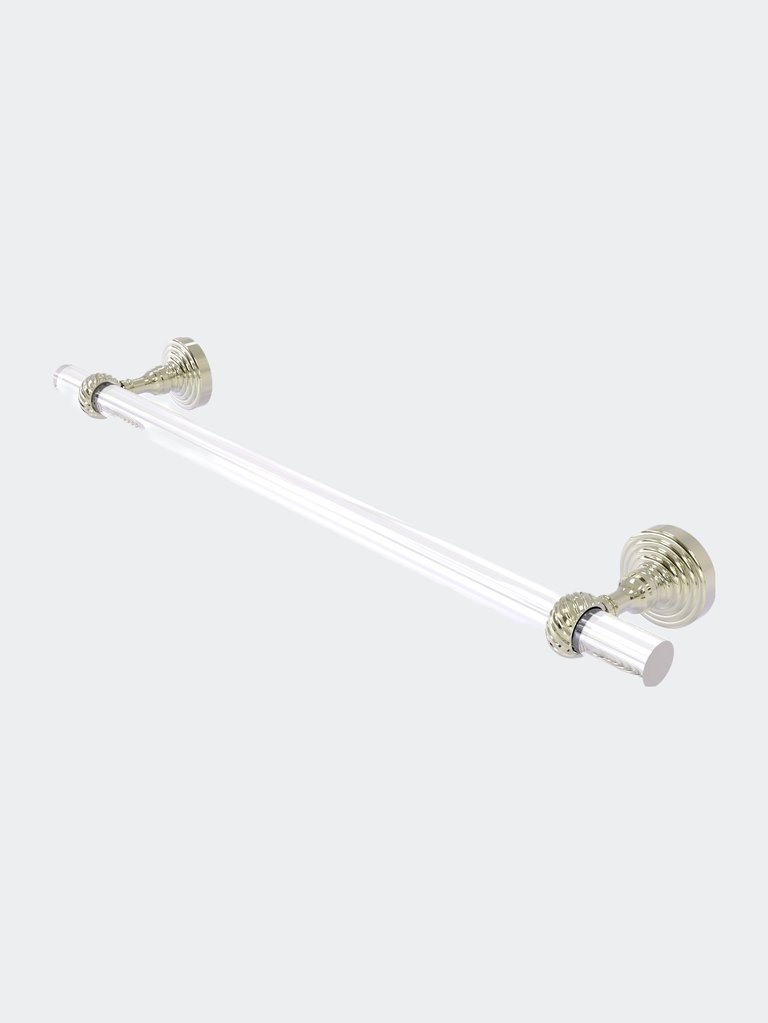 Pacific Grove Collection 24" Towel Bar With Twisted Accents - Polished Nickel
