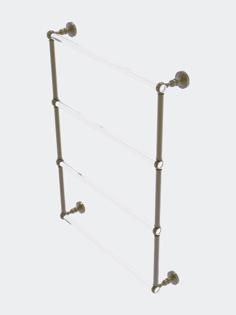 Pacific Grove Collection 4 Tier 24" Ladder Towel Bar With Twisted Accents - Antique Brass