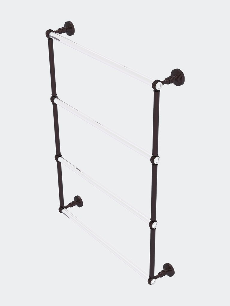 Pacific Grove Collection 4 Tier 24" Ladder Towel Bar With Twisted Accents - Antique Bronze