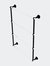Pacific Grove Collection 4 Tier 24" Ladder Towel Bar With Twisted Accents - Matte Black