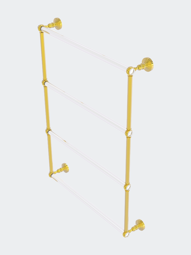 Pacific Grove Collection 4 Tier 24" Ladder Towel Bar With Twisted Accents - Polished Brass