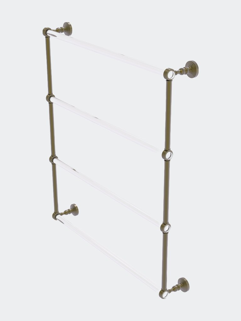 Pacific Grove Collection 4 Tier 30" Ladder Towel Bar With Grooved Accents - Antique Brass