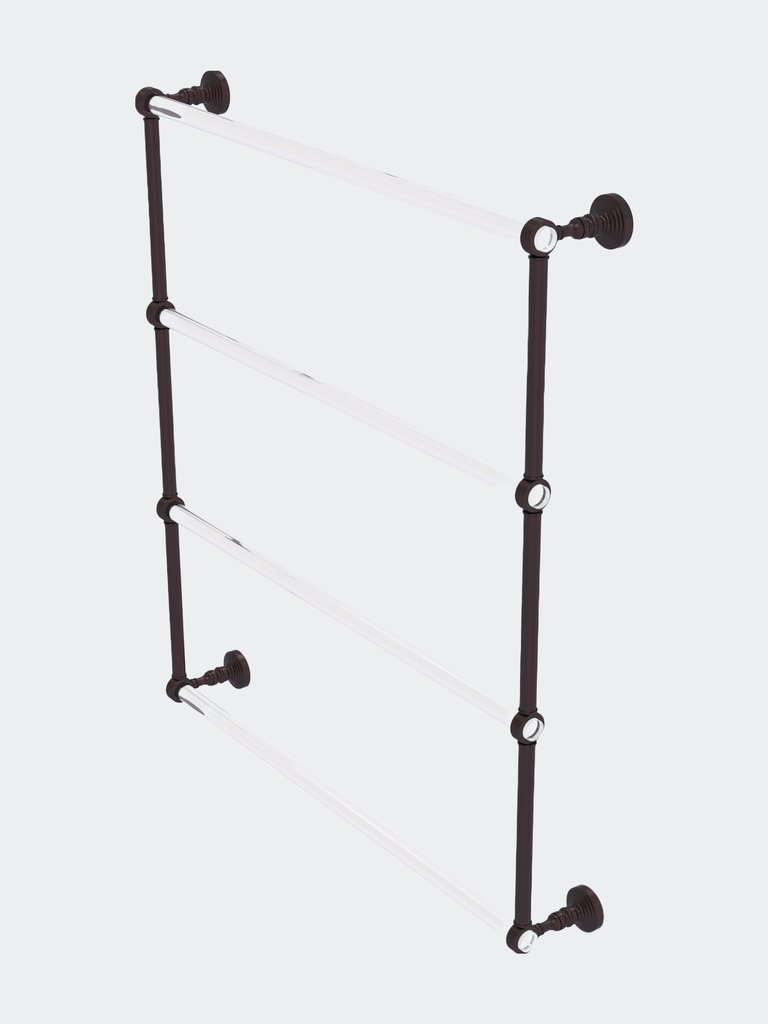 Pacific Grove Collection 4 Tier 30" Ladder Towel Bar With Grooved Accents - Antique Bronze