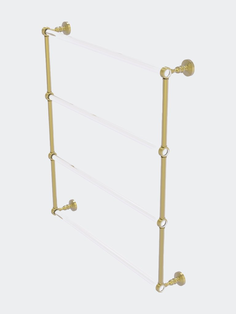 Pacific Grove Collection 4 Tier 30" Ladder Towel Bar With Grooved Accents - Satin Brass