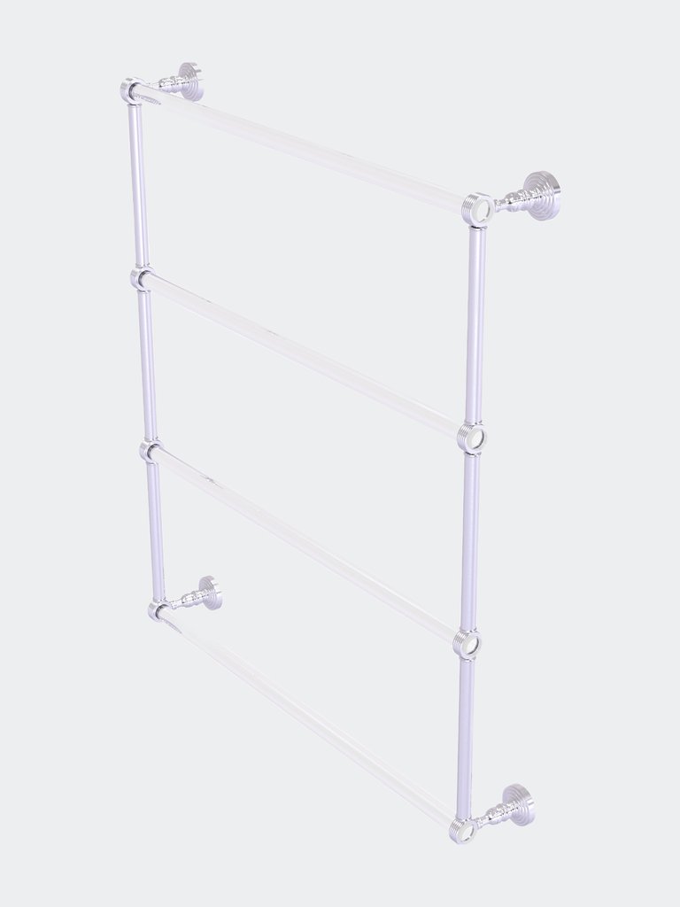 Pacific Grove Collection 4 Tier 30" Ladder Towel Bar With Grooved Accents - Satin Chrome