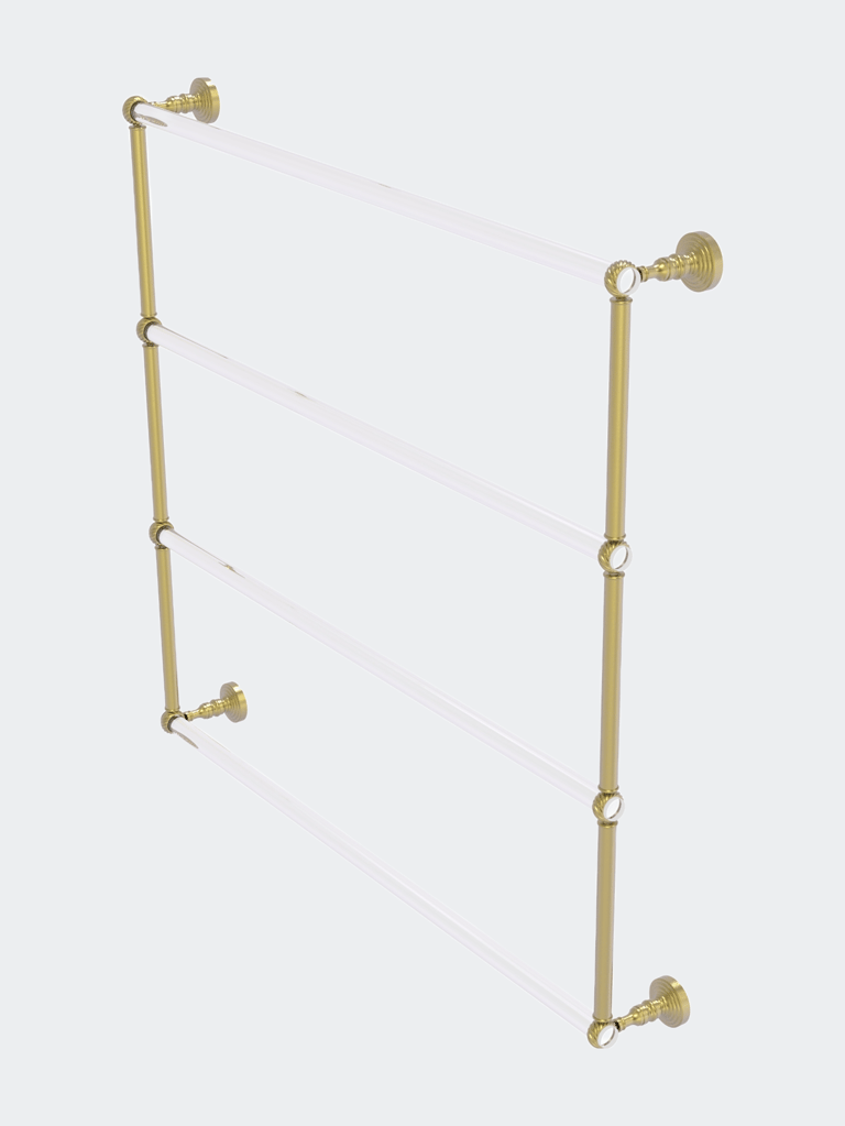 Pacific Grove Collection 4 Tier 36" Ladder Towel Bar With Twisted Accents - Satin Brass