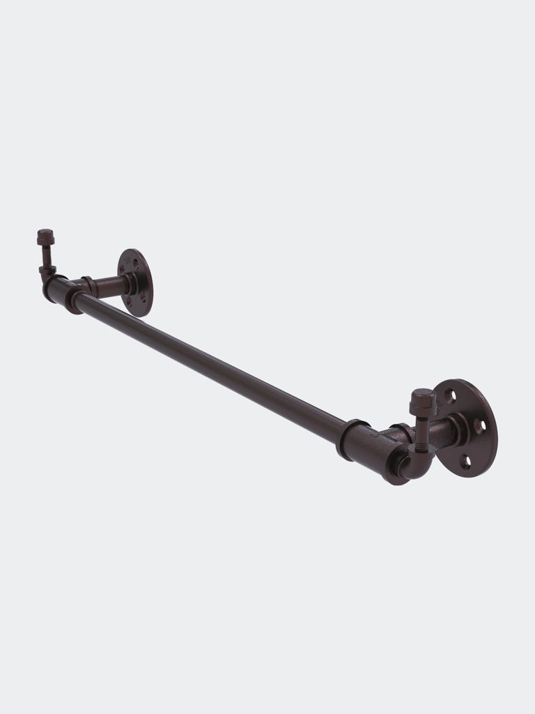 Pipeline Collection 18" Towel Bar with Integrated Hooks - Antique Bronze