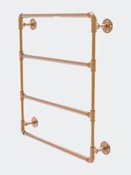 Pipeline Collection 24" Wall Mounted Ladder Towel Bar - Brushed Bronze
