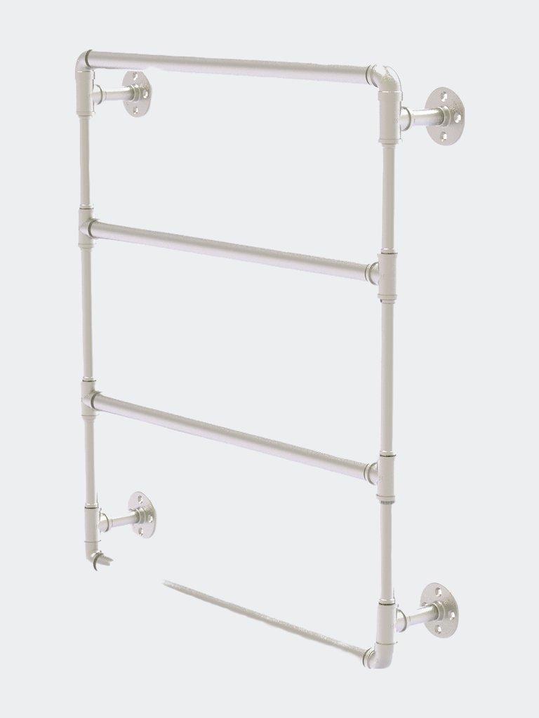 Pipeline Collection 24" Wall Mounted Ladder Towel Bar - Satin Nickel
