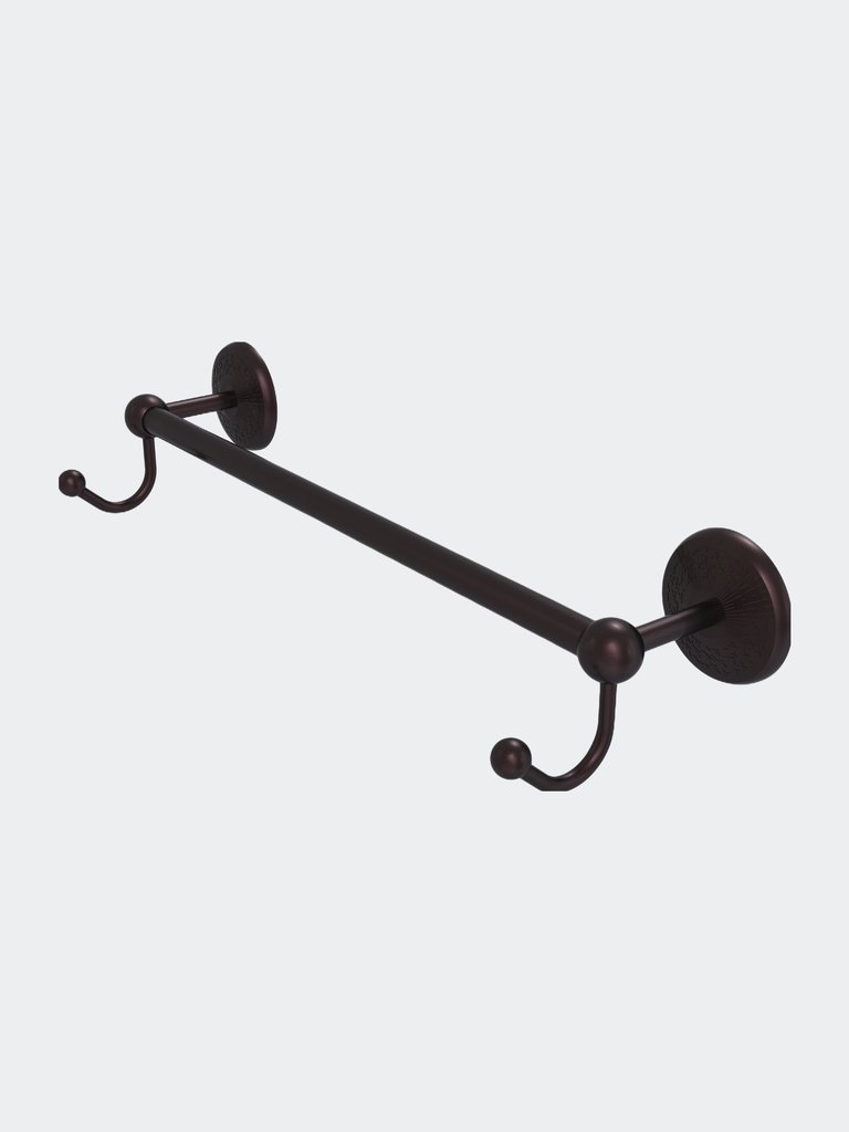 Prestige Monte Carlo Collection 18" Towel Bar with Integrated Hooks - Antique Bronze