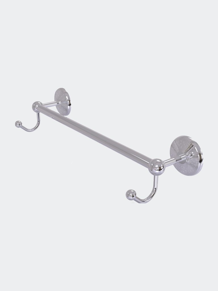 Prestige Monte Carlo Collection 30" Towel Bar With Integrated Hooks - Polished Chrome