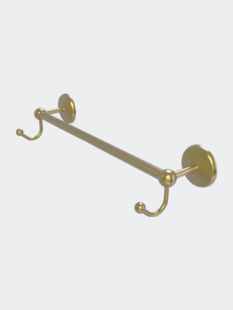 Prestige Monte Carlo Collection 30" Towel Bar With Integrated Hooks - Satin Brass