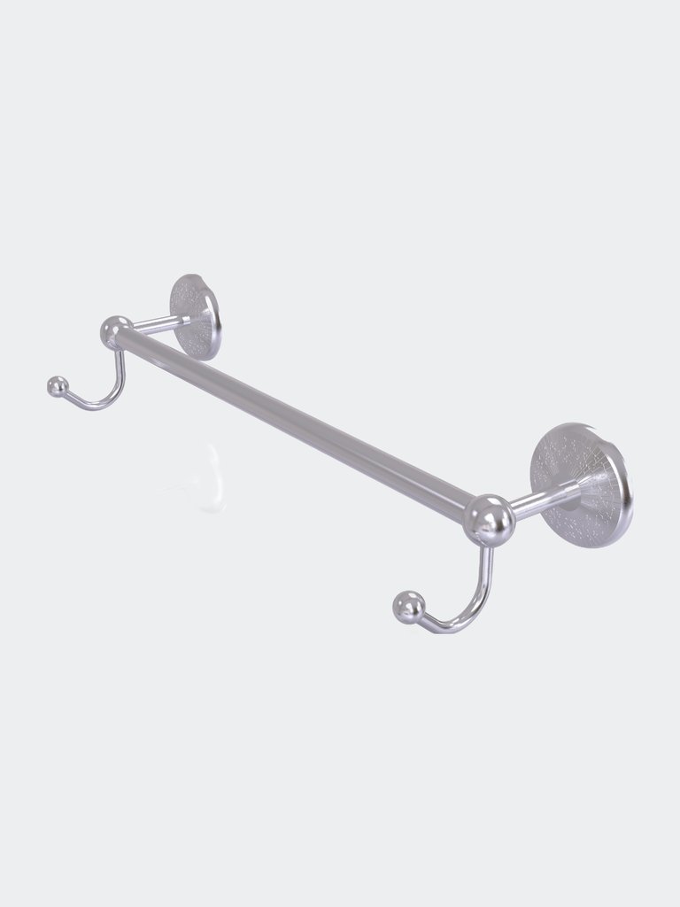 Prestige Monte Carlo Collection 30" Towel Bar With Integrated Hooks - Satin Chrome