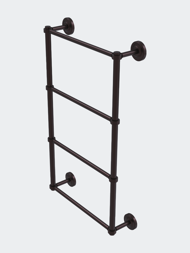 Prestige Regal Collection 4 Tier 36" Ladder Towel Bar With Grooved Detail - Antique Bronze