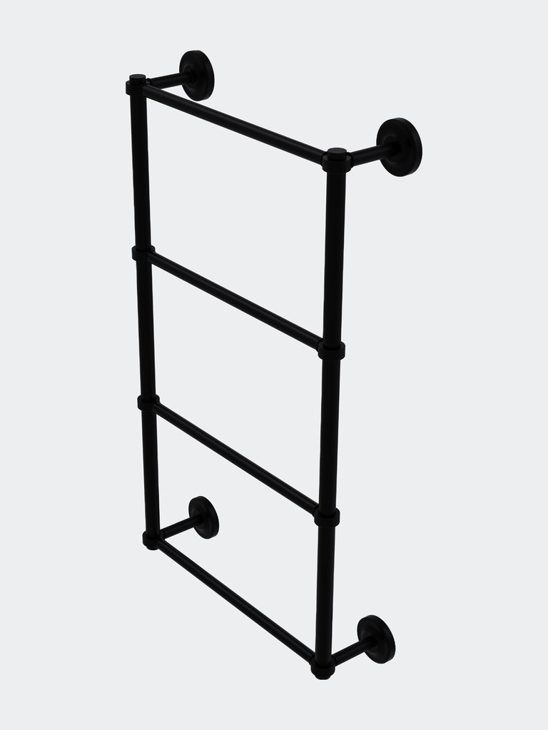 Prestige Regal Collection 4 Tier 36" Ladder Towel Bar With Grooved Detail - Matte Black