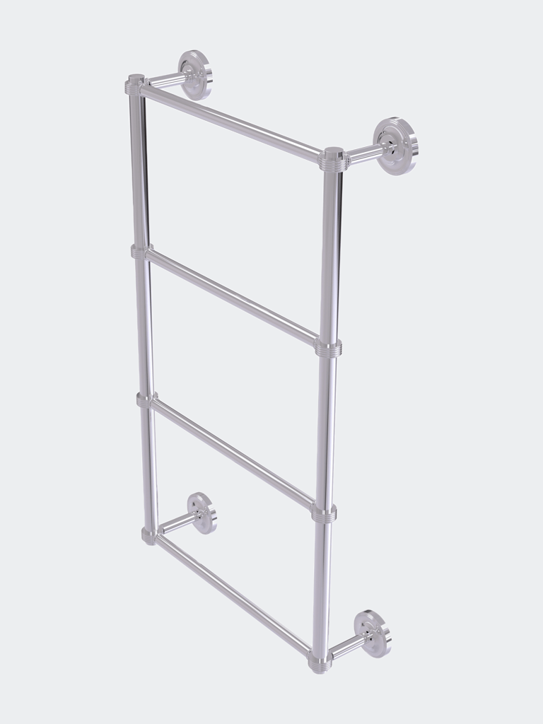 Prestige Regal Collection 4 Tier 36" Ladder Towel Bar With Grooved Detail - Polished Chrome