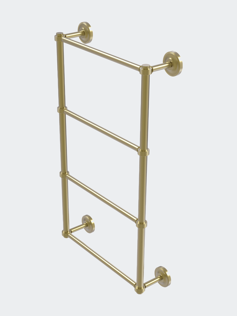 Prestige Regal Collection 4 Tier 36" Ladder Towel Bar With Grooved Detail - Satin Brass