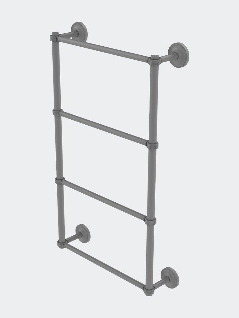 Prestige Regal Collection 4 Tier 36" Ladder Towel Bar With Grooved Detail - Matte Gray