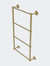 Prestige Skyline Collection 4 Tier 24" Ladder Towel Bar With Grooved Detail - Satin Brass
