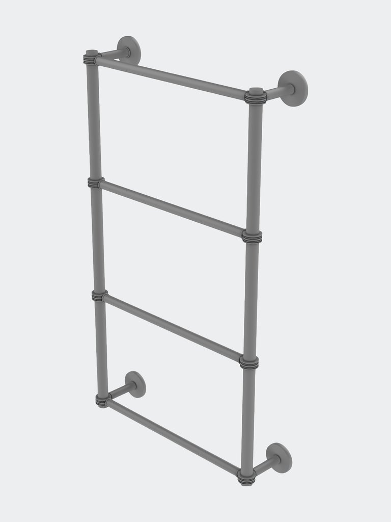Prestige Skyline Collection 4 Tier 36" Ladder Towel Bar With Dotted Detail - Matte Gray