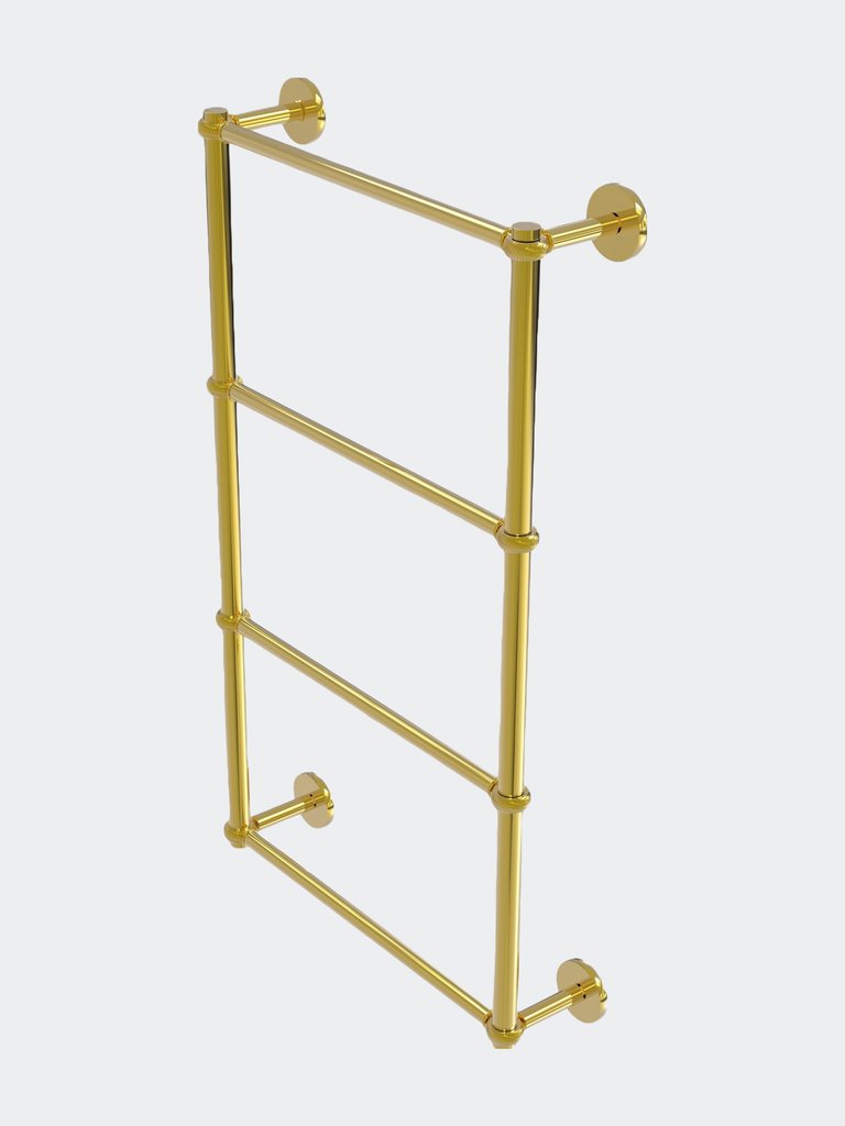 Prestige Skyline Collection 4 Tier 36" Ladder Towel Bar with Twisted Detail - Polished Brass