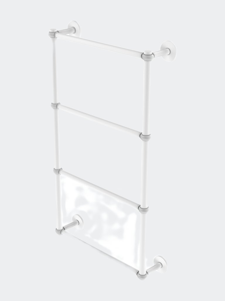 Prestige Skyline Collection 4 Tier 36" Ladder Towel Bar with Twisted Detail - Matte White