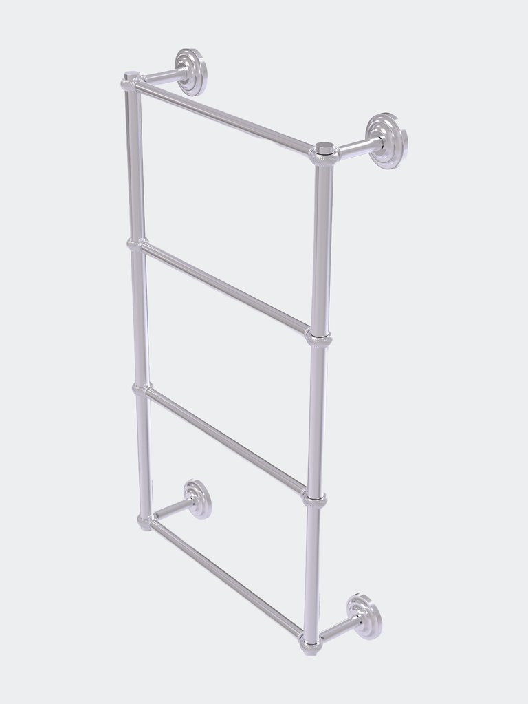 Que New Collection 4 Tier 36" Ladder Towel Bar With Twisted Detail - Satin Chrome