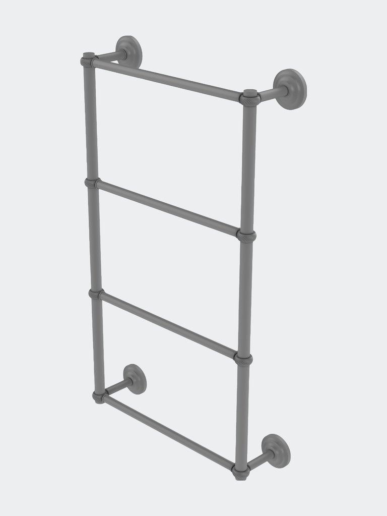 Que New Collection 4 Tier 36" Ladder Towel Bar With Twisted Detail - Matte Gray