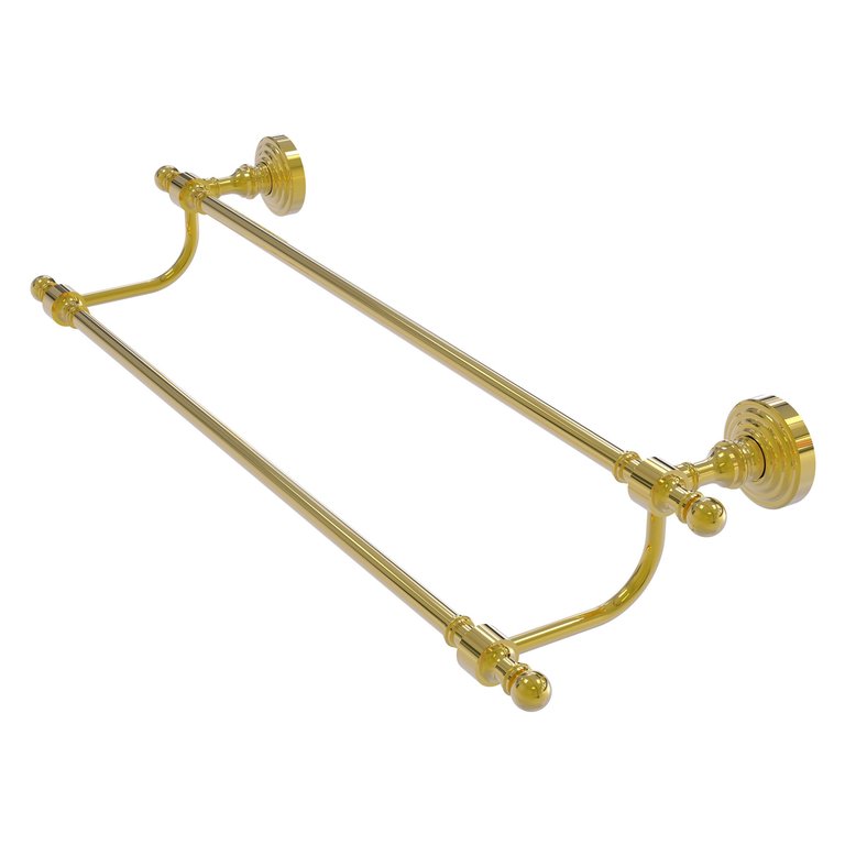 Retro Wave Collection 18" Double Towel Bar - Polished Brass