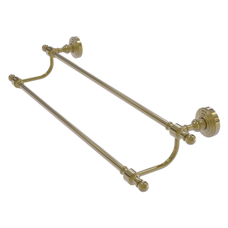 Retro Wave Collection 18" Double Towel Bar - Unlacquered Brass