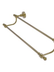 Retro Wave Collection 36" Double Towel Bar - Unlacquered Brass