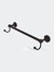 Sag Harbor Collection 36" Towel Bar with Integrated Hooks - Antique Bronze