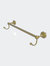 Waverly Place Collection 18" Towel Bar With Integrated Hooks - Satin Brass