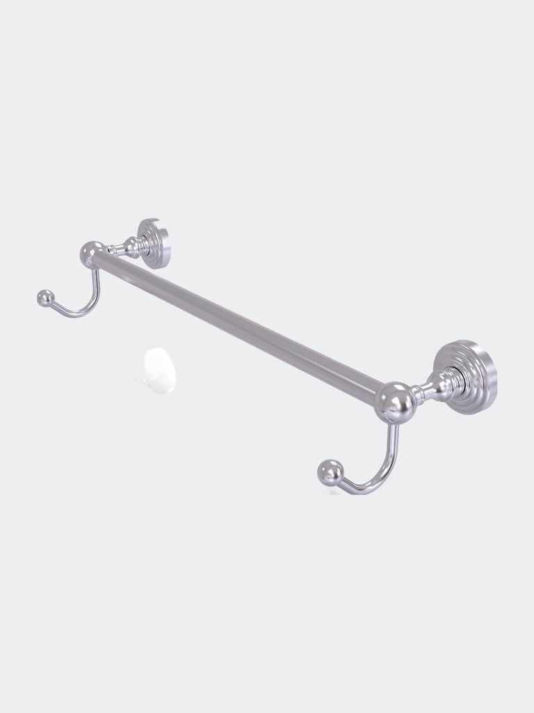Waverly Place Collection 18" Towel Bar With Integrated Hooks - Satin Chrome