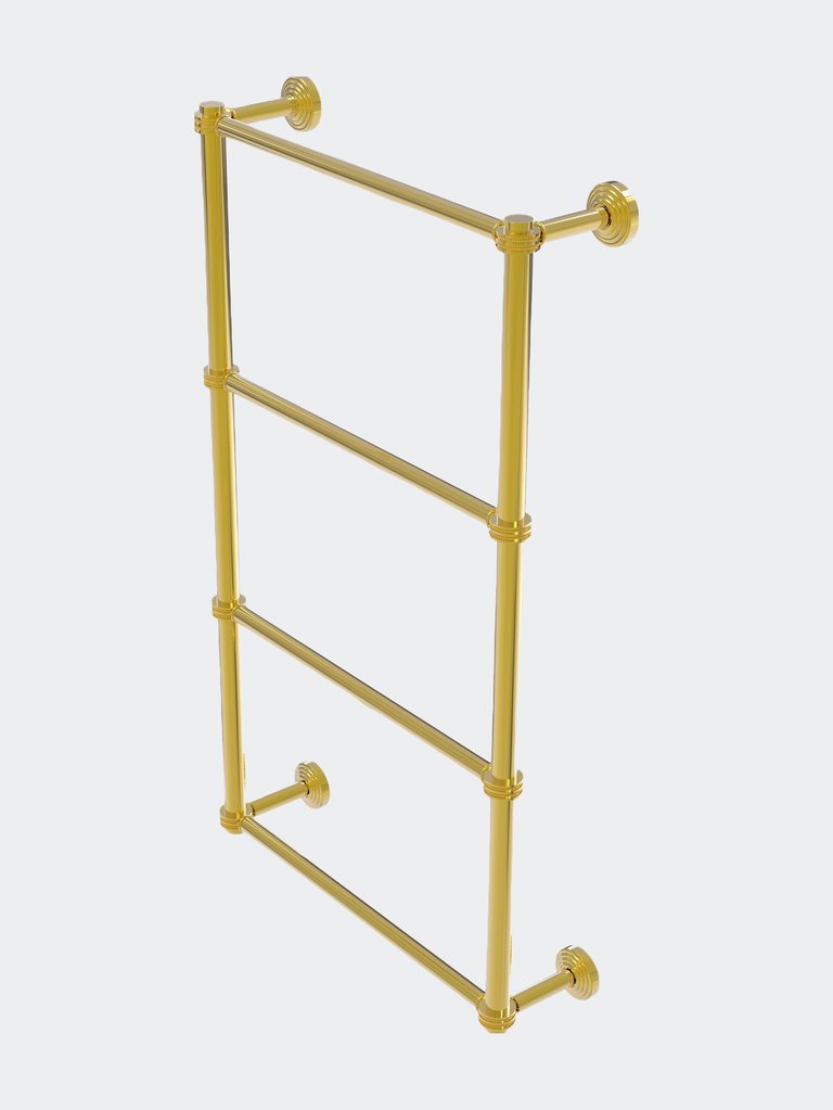 Waverly Place Collection 4 Tier 30" Ladder Towel Bar With Dotted Detail - Polished Brass