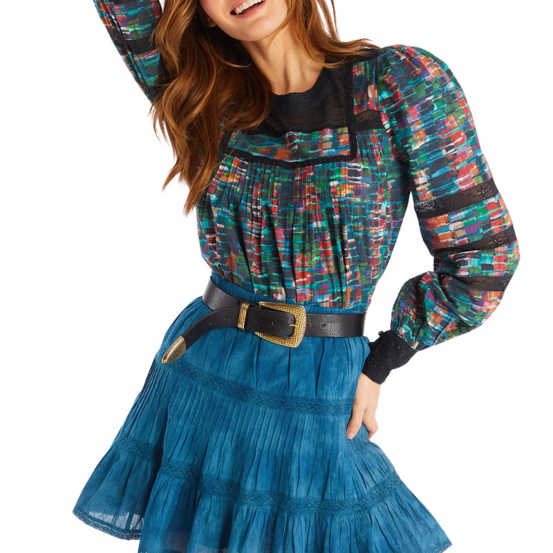 Allison Ny Emmie Mini Skirt In Blue