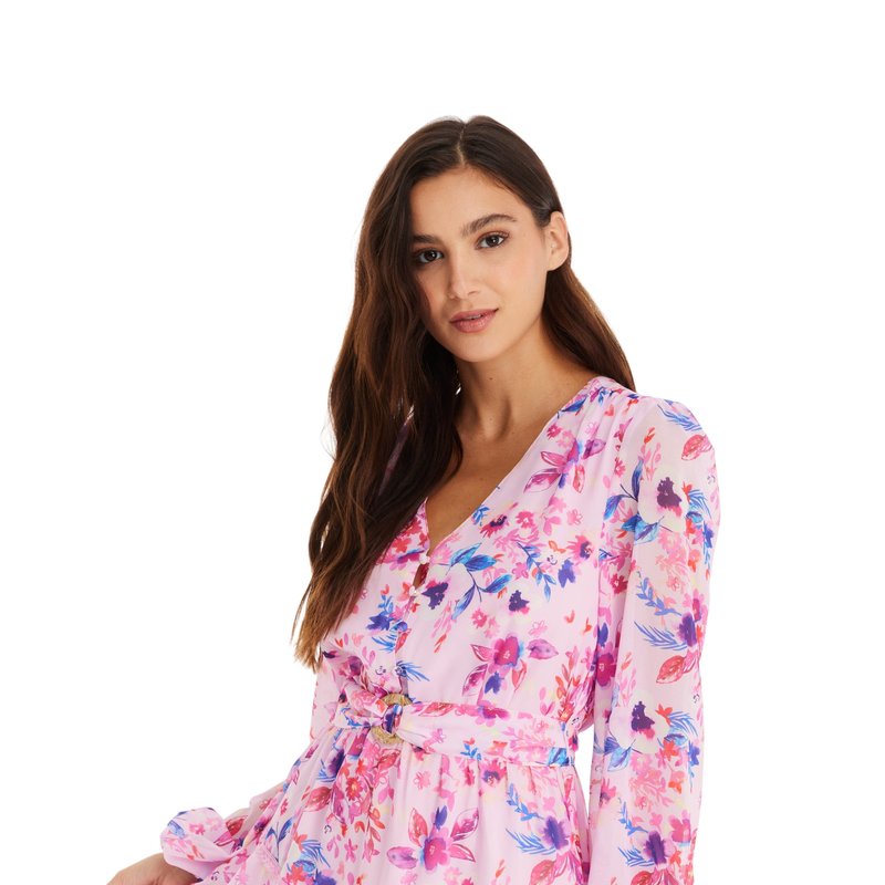 Allison Ny Louise Mini Dress In Pink