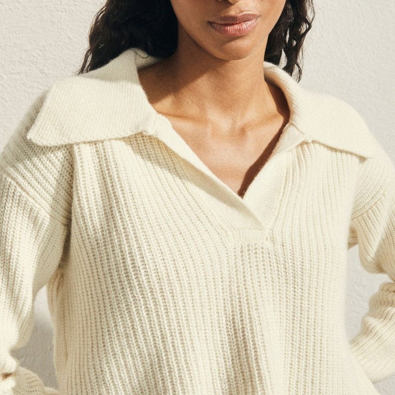 Shop Alohas Airliner Sweater In White