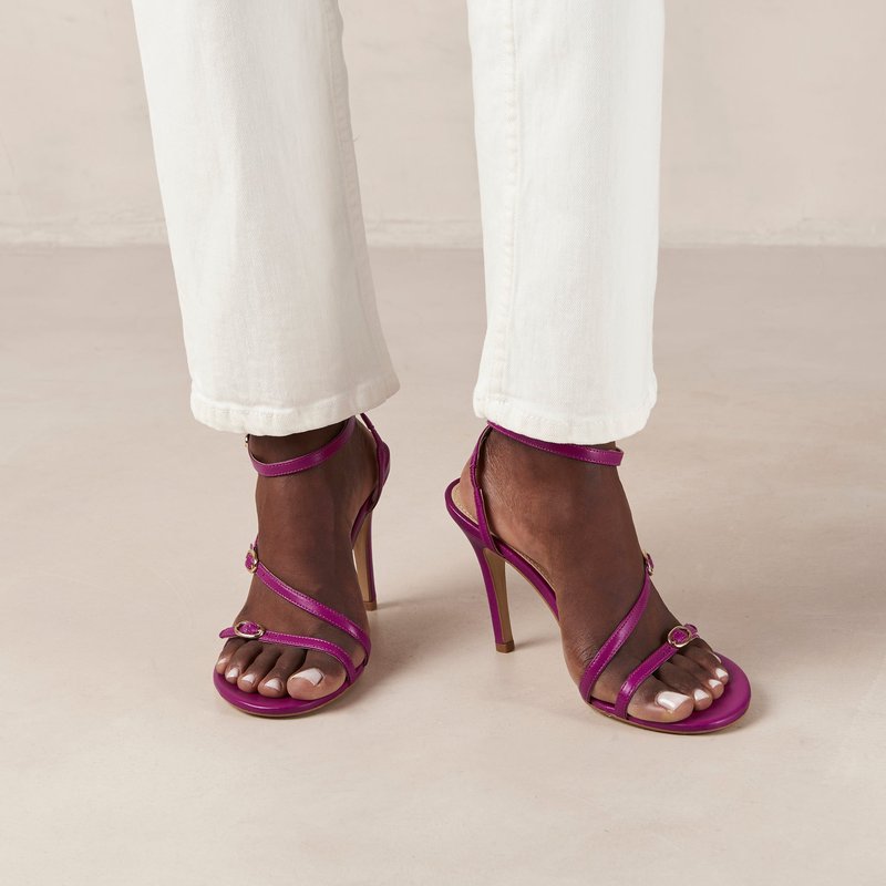 Alohas Alyssa Purple Leather Sandals