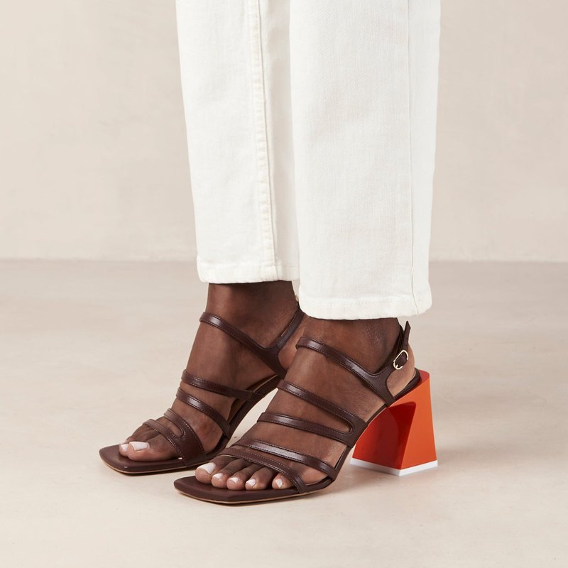 Alohas Aubrey Leather Sandals In Brown