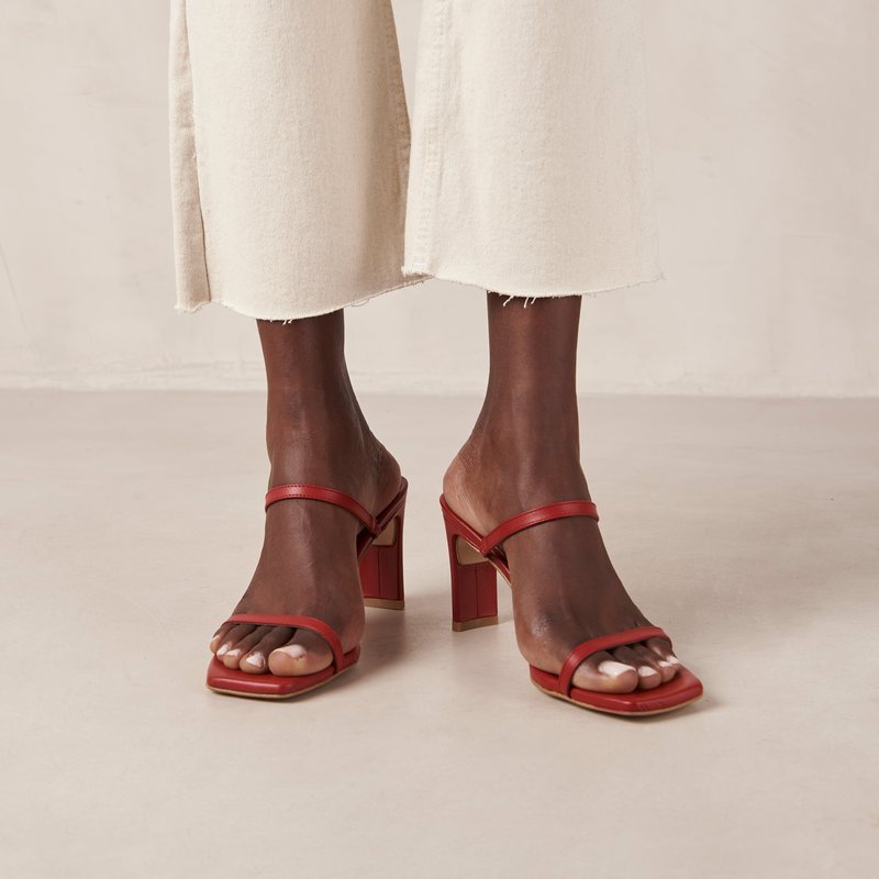 Alohas Cannes Red Leather Sandals