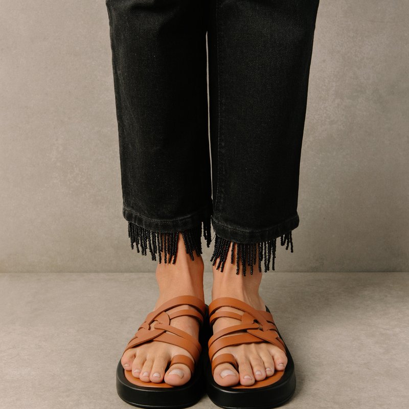 Shop Alohas Cool Leather Sandal In Brown