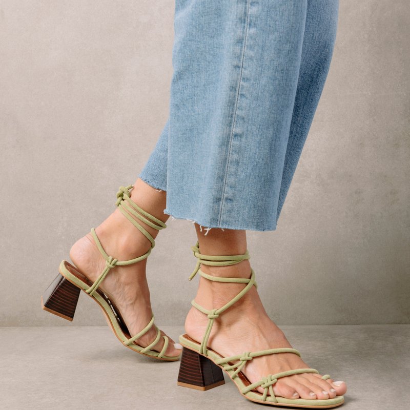 Shop Alohas Goldie Leather Sandal In Green
