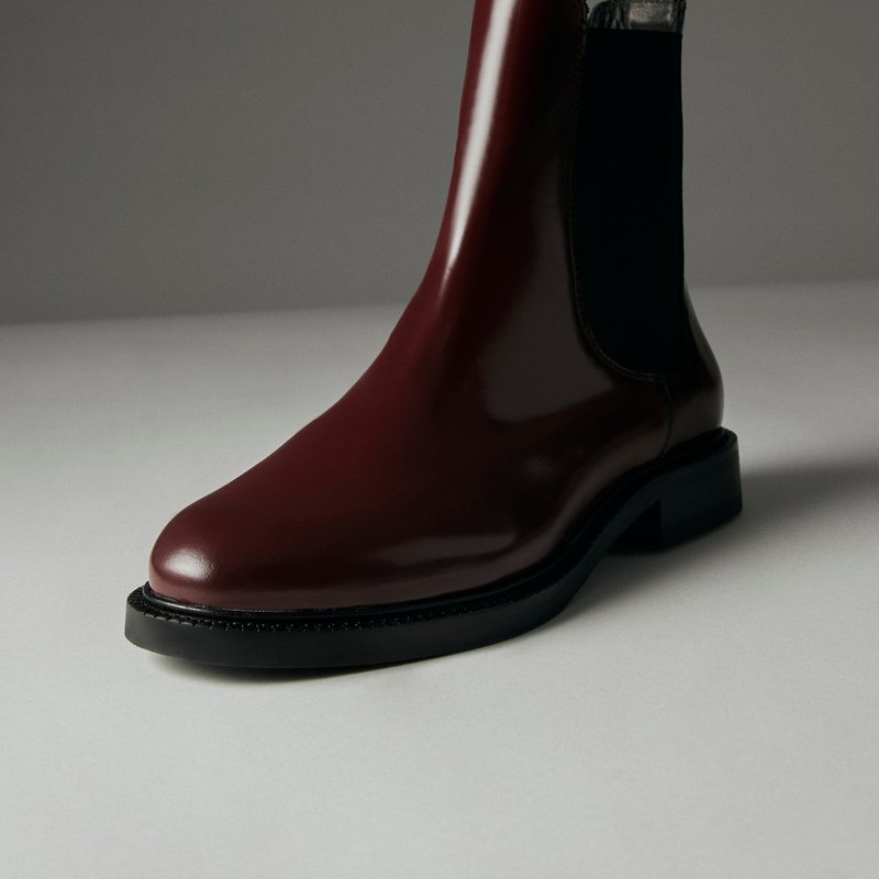 Shop Alohas Lanz Leather Ankle Boots In Red