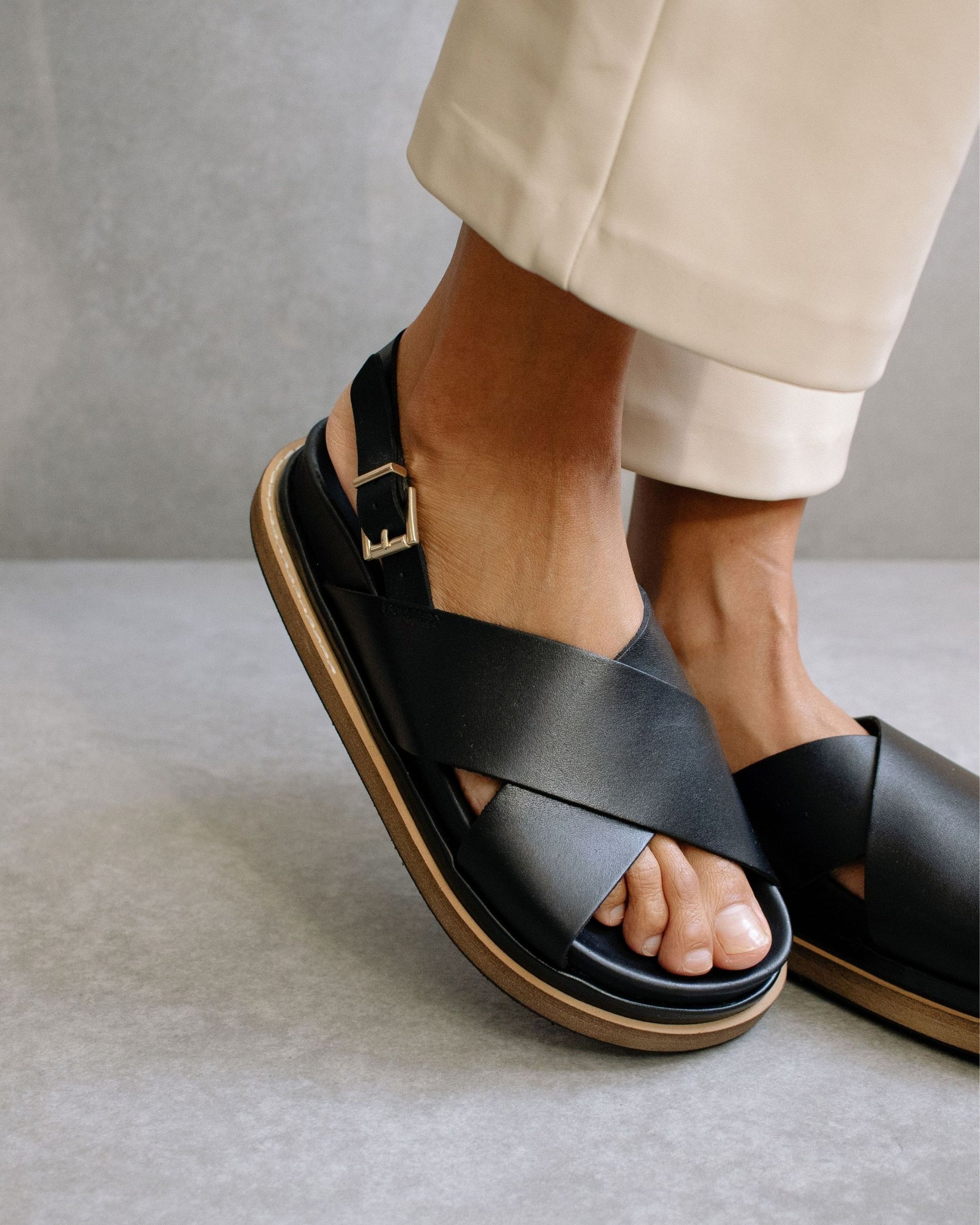 Alohas Marshmallow Sandal In Black ModeSens