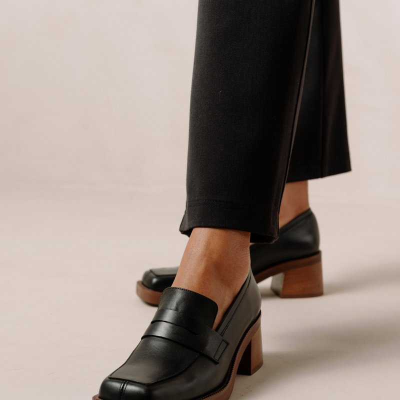 Shop Alohas Roxanne Leather Loafers In Black