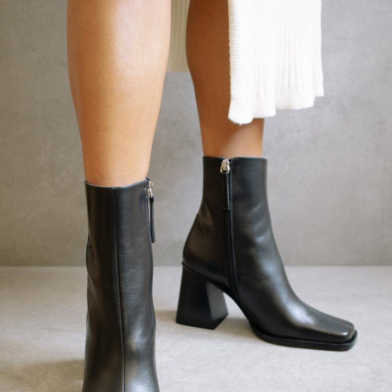 Shop Alohas South Leather Boots In Black
