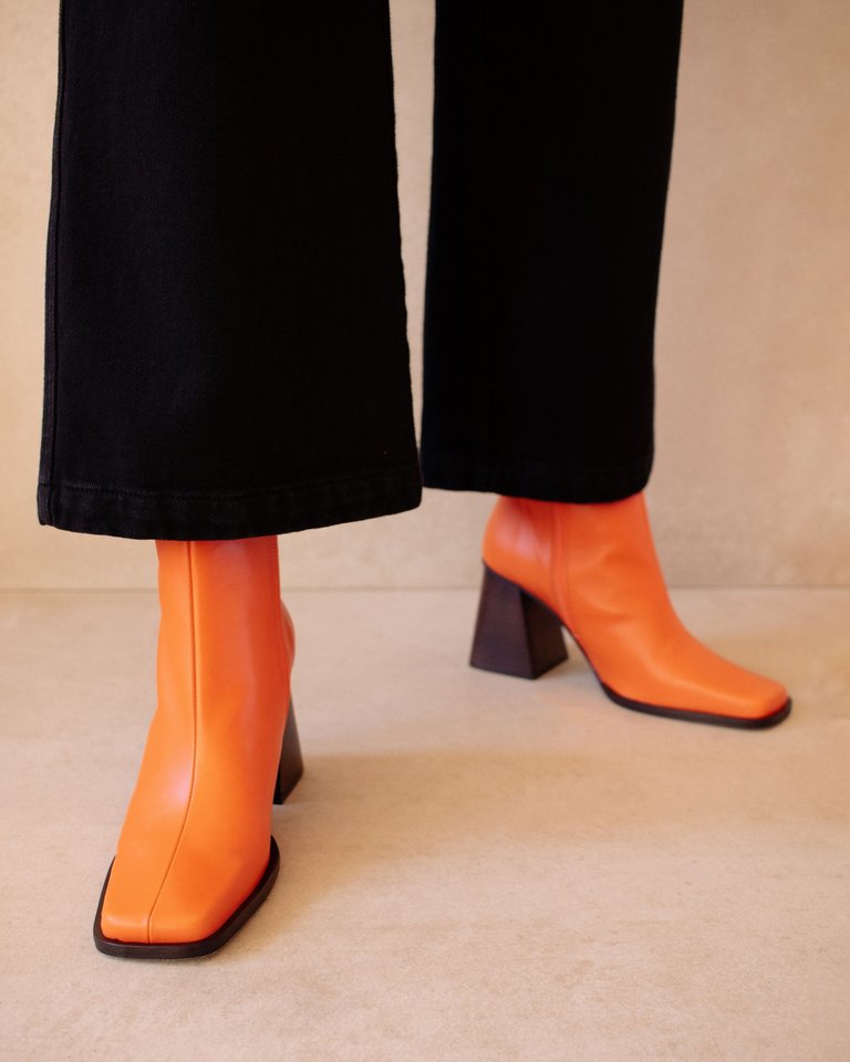 South Leather Boots - Pomelo Orange